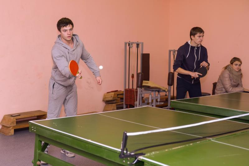 Настольный теннис среди студентов проживающих в общежитиях университета